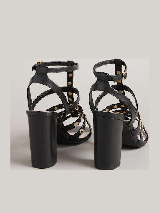 Carolya Leder Sandalen Schwarz