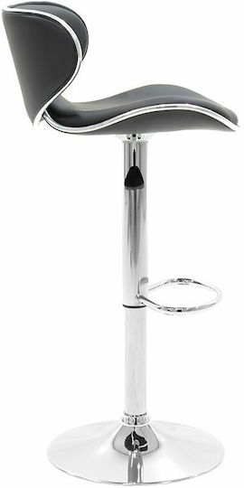 Scaune Bar Smile cu Spătar & Înălțime Reglabilă Black / Silver 45x46x64-84buc