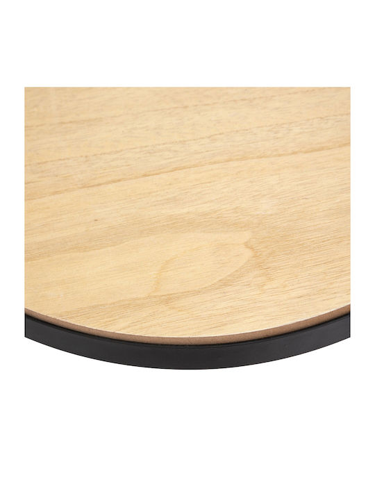 Round Side Table A-s Meca Glass Black 51x51x49 cm
