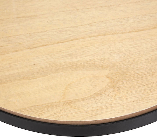 Round Side Table A-s Meca Glass Black 51x51x49 cm