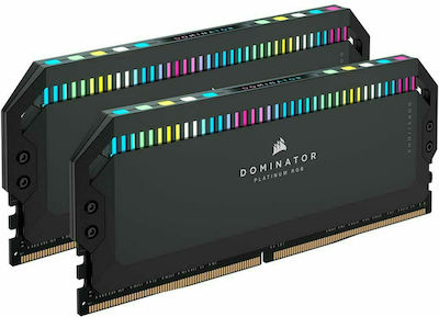 Corsair Dominator Platinum RGB 32GB DDR5 RAM mit 2 Modulen (2x16GB) und Geschwindigkeit 6000 für Schreibtisch