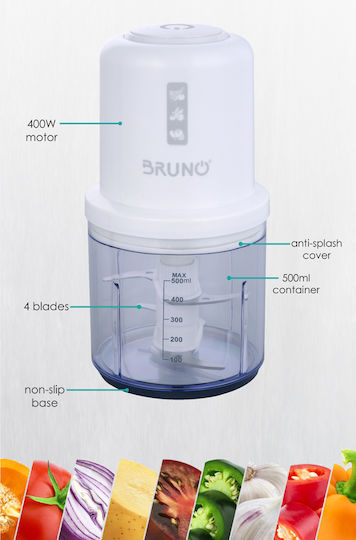 Bruno Polycopter Multi 400W cu Recipient 500ml Alb