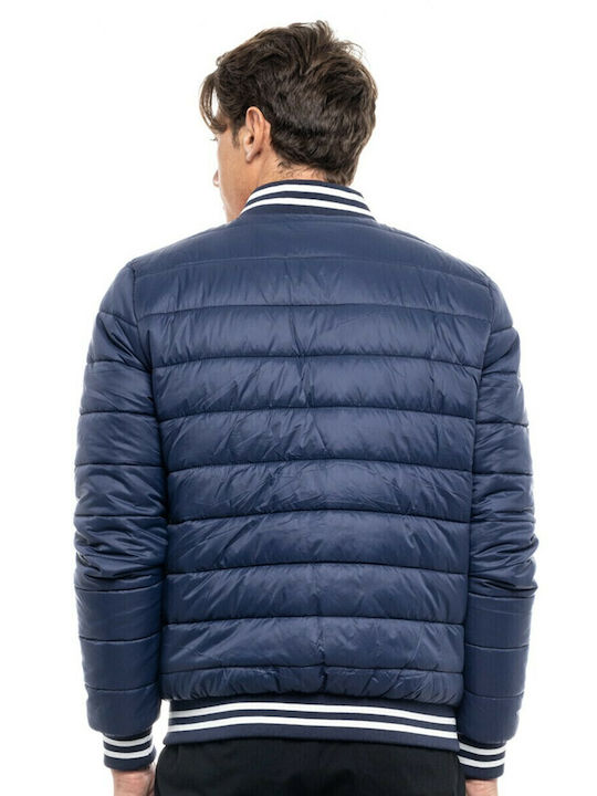Geci Barbati Bomber Culoare Full Face Albastru Marin