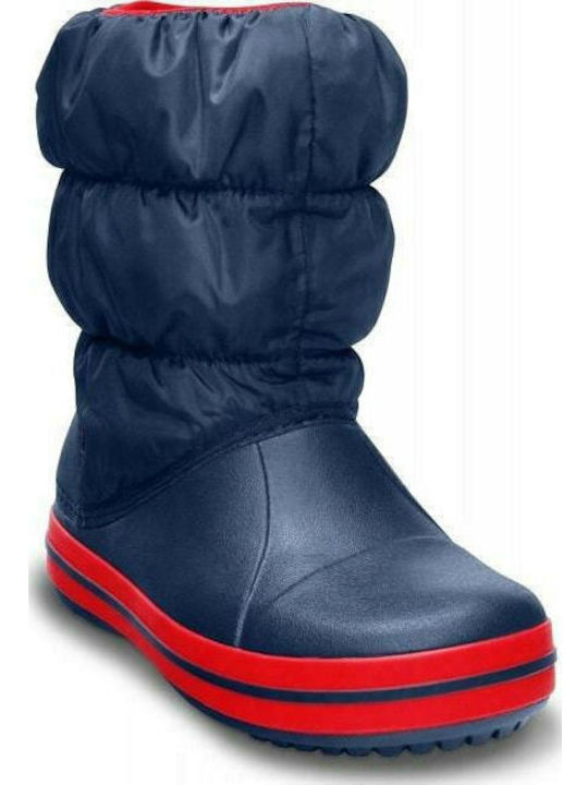 Winter Puff Anatomical Kids Snow Boots Navy Blue