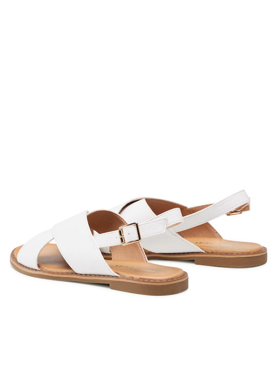 Flache Sandalen für Damen in Weiß Farbe
