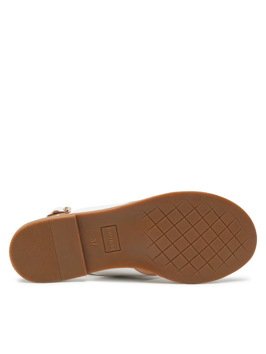 Flache Sandalen für Damen in Weiß Farbe