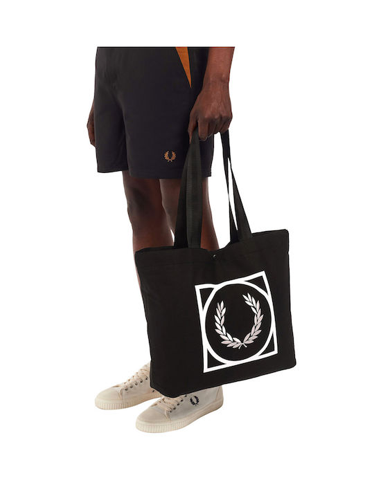 Fred Perry Graphic Print Ανδρική Τσάντα Ώμου / Χιαστί Μαύρη