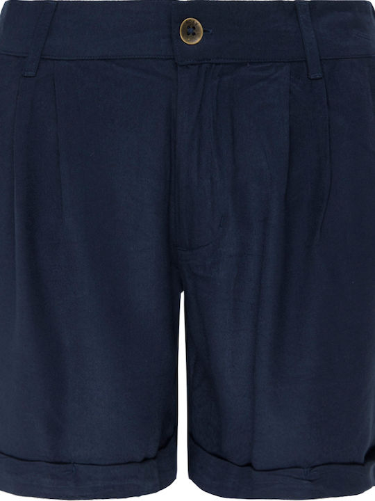 Across Streets Women's High-waisted Shorts Navy Blue
