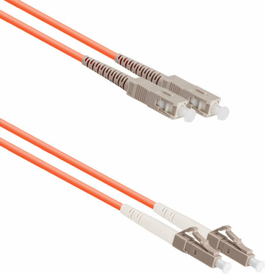 Optical Fiber Cable LC-SC 10m Orange