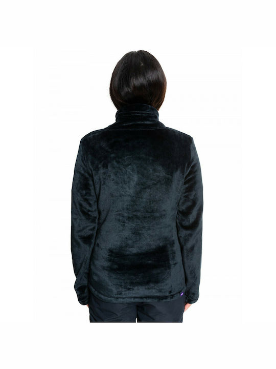 Roxy Tundra Fleece Γυναικεία Ζακέτα με Φερμουάρ σε Μαύρο Χρώμα