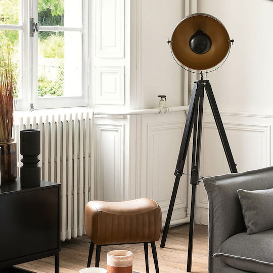 Atmosphera Lahti Vintage Floor Lamp H156.5xL65cm With Lamp Bulb Base E27 Black