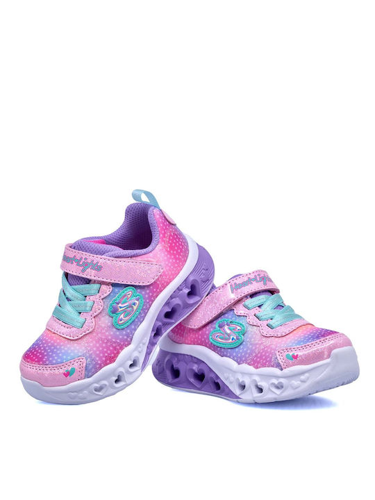 Skechers Παιδικά Sneakers με Φωτάκια Ροζ