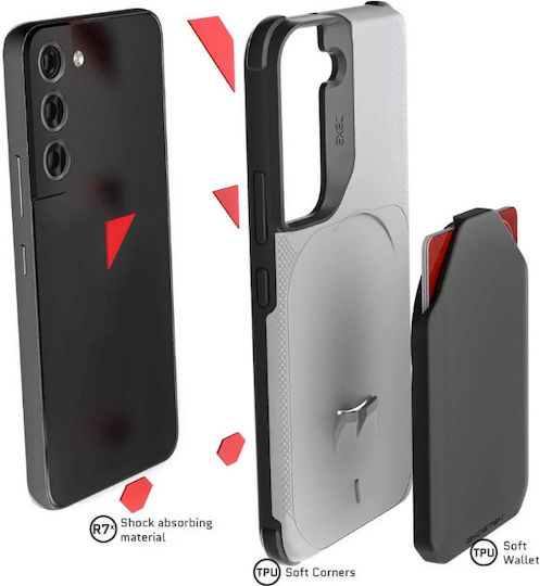 Ghostek Exec 5 Back Cover Πλαστικό με Υποδοχή για Κάρτες Gray (Galaxy S22 5G)