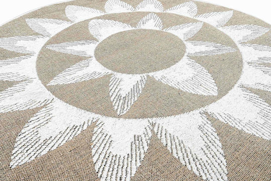 Balsan Gloria Marakes Handmade Rug Round Summer Wicker White / Beige