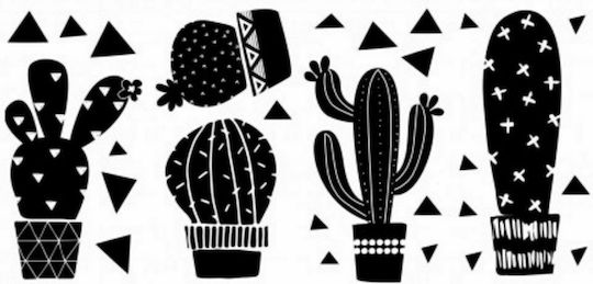 Dekorativer Aufkleber Wand Cactus Geo 27Stück RoomMates Decor