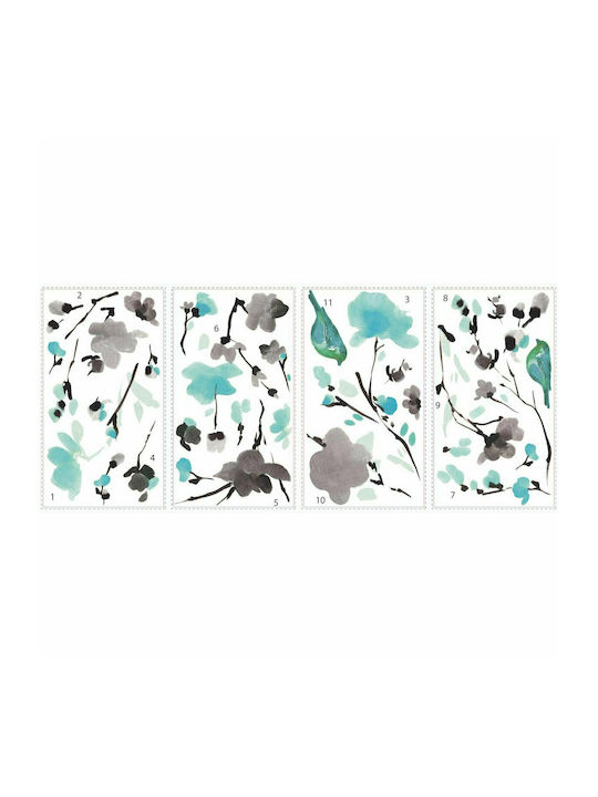 Διακοσμητικό Αυτοκόλλητο Τοίχου Blossom Watercolor 26τμχ RoomMates Decor