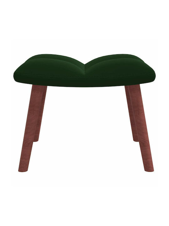 Rocking Armchair with Footstool Dark Green 61x78x98cm