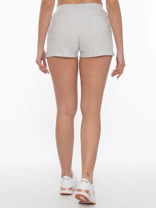 Russell Athletic Women's High Waist Activewear Shorts Light Gray