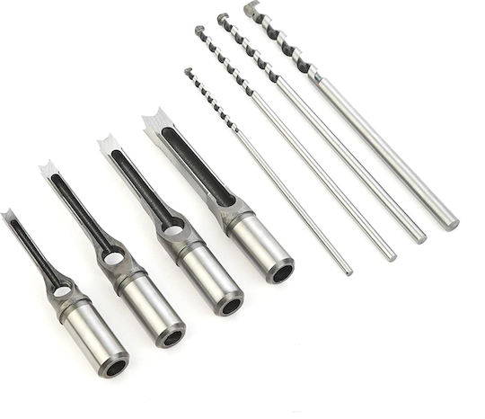SKS Tools Set 4 Quadruple Drills with Cylindrical Shank for Wood