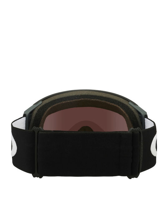 Oakley Flight Tracker Mască de Schi și Snowboard pentru Adulți Neagră cu Lentilă Oglindă Gri