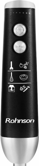 Rohnson Hand Blender with Stainless Rod 1200W Black