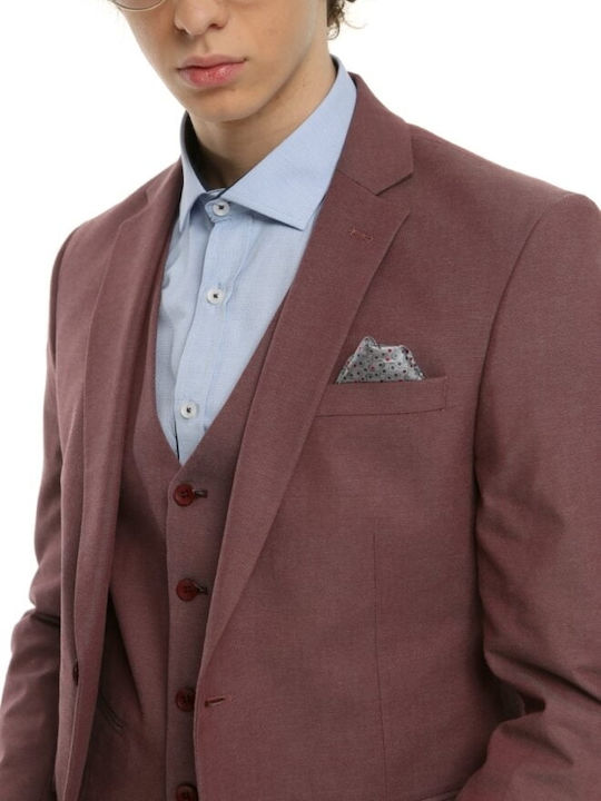 Men's Suit Jacket Magenta