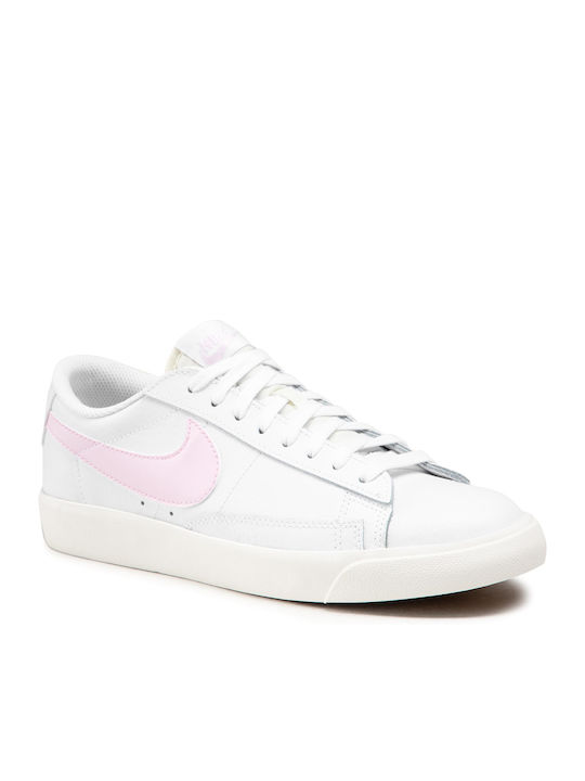 Nike Blazer Low Leather Ανδρικά Sneakers White / Sail / Pink Foam