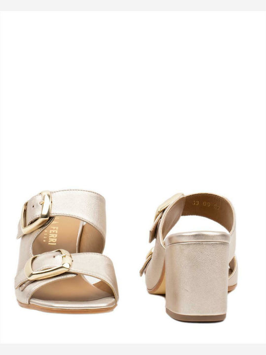 Leder Sandalen Bronze