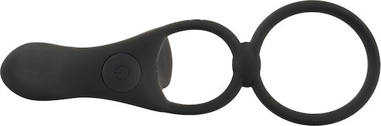 You2Toys Black Velvets Couble's Vibrator με Dildo 14cm και Δόνηση σε Μαύρο Χρώμα