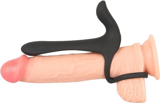 You2Toys Black Velvets Couble's Vibrator με Dildo 14cm και Δόνηση σε Μαύρο Χρώμα