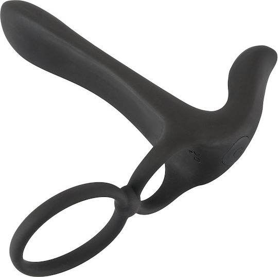 You2Toys Black Velvets Couble's Vibrator με Dildo 14cm και Δόνηση σε Μαύρο Χρώμα