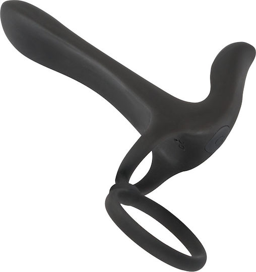 You2Toys Black Velvets Couble's Vibrator με Dildo 14cm και Δόνηση σε Μαύρο Χρώμα