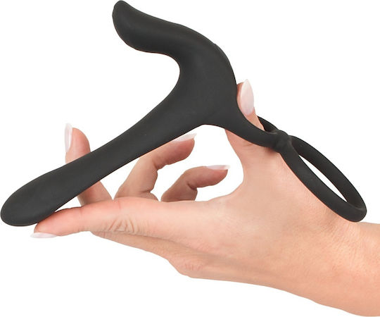 You2Toys Black Velvets Couble's Vibrator με Dildo 14cm και Δόνηση σε Μαύρο Χρώμα