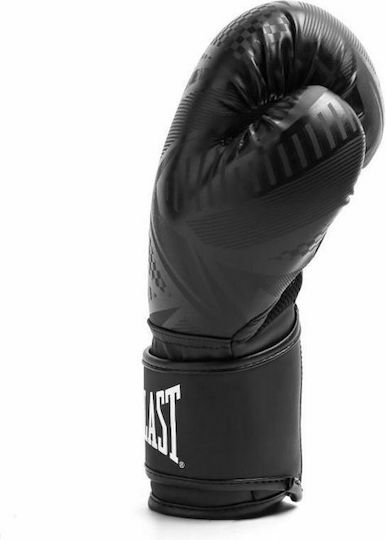 Everlast Spark Γάντια Πυγμαχίας από Συνθετικό Δέρμα για Αγώνα Μαύρα