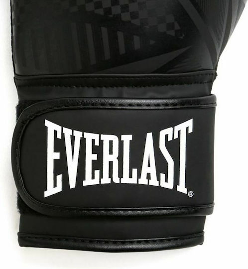 Everlast Spark Γάντια Πυγμαχίας από Συνθετικό Δέρμα για Αγώνα Μαύρα