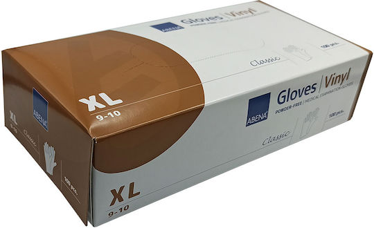 Abena Classic Γάντια Βινυλίου Χωρίς Πούδρα σε Διάφανο Χρώμα 100τμχ