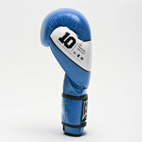 Leone Shock Boxing Gloves Leather for Match Blue