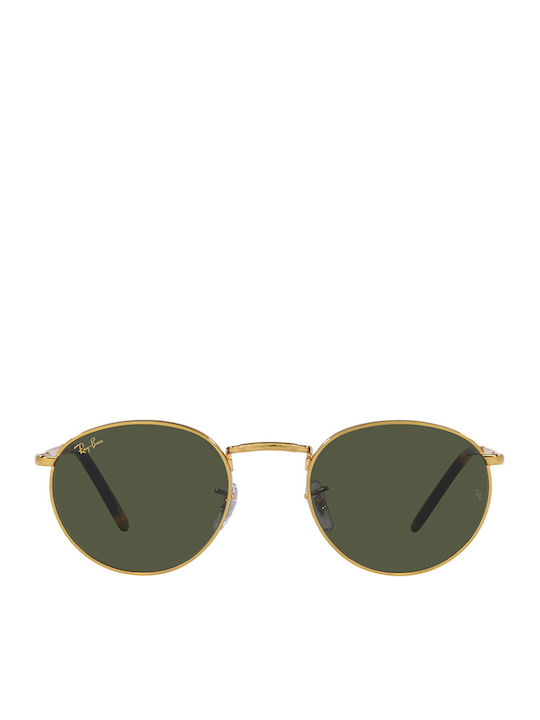 Ray Ban Unisex Sonnenbrille mit Gold Metall Gestell und Grün Linse RB3637 9196/31