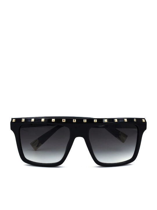 Furla Women's Sunglasses with Black Plastic Frame and Black Gradient Lens SFU535 0700