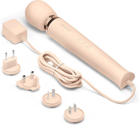 Le Wand Powerful Plug-In Vibrating Massager Vibrator Massage 19.5cm Cream