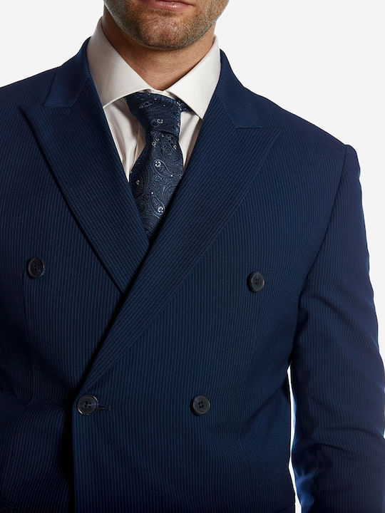 Men's Summer Suit Slim Fit Navy Blue