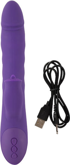 You2Toys Thrusting & Rotating rabbit vibrator Δονητής Rabbit 24.7cm Purple