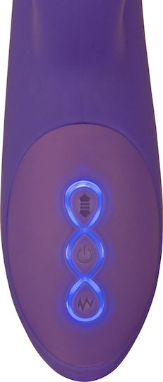 You2Toys Thrusting & Rotating rabbit vibrator Δονητής Rabbit 24.7cm Purple