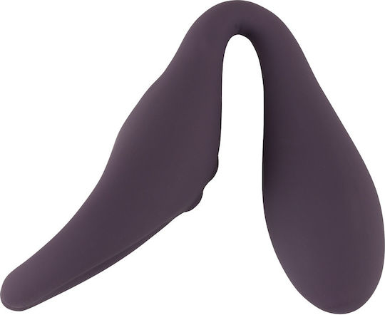 Couples Choice Double Vibrator with Remote Control Remote Controlled Couple's Vibrator 18.5cm Purple