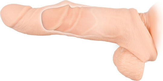 Nature Skin Manșon Pentru Penis Cu Extensie Extensie De Penis Flesh 21cm