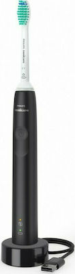 Philips Sonicare 3100 Series Periuță de dinți electrică cu cronometru și senzor de presiune Black