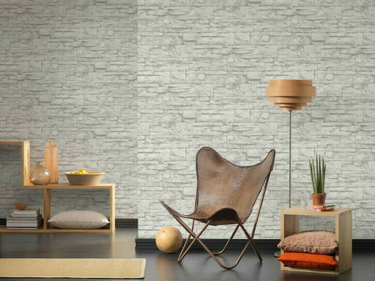 Тапет за Стена Wood Stone Винил Сив 1000x53см Миеща се