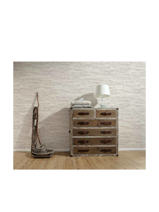 Wall Wallpaper Stone Vinyl Beige 1000x53cm