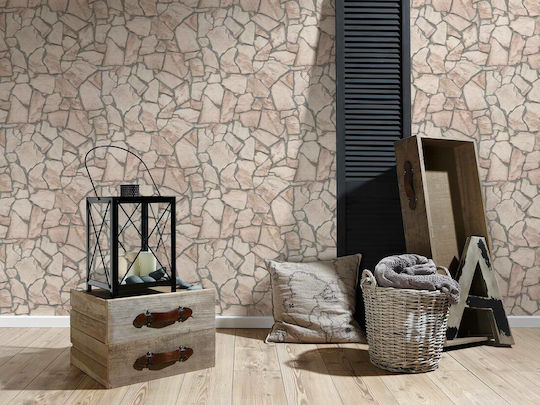 Tapet de Perete 1000x53cm Wood Stone Bej