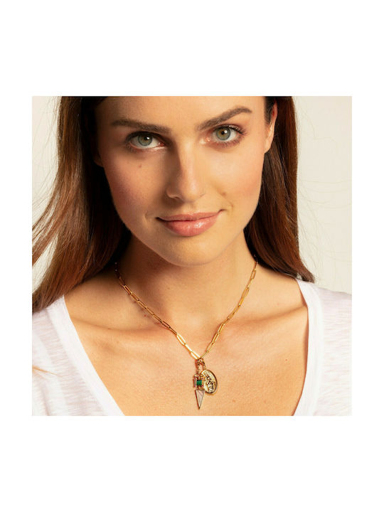 Thomas Sabo Charm from Gold Plated Silver with Zircon